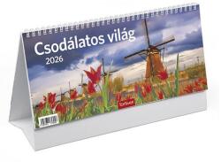 Toptimer Asztali naptár képes TOPTIMER T066 álló fehér lapos Csodálatos Világ 2026 (T661P-00P)