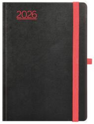 TopTimer Határidőnapló 2026, N012 B6 (Heti beoszt. ) FEKETE-PIROS (26T012N-002)