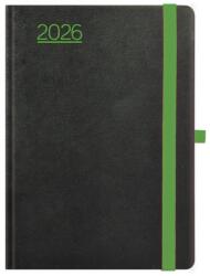 TopTimer Határidőnapló 2026, N015 A5 (Heti beoszt. ) FEKETE-ZÖLD (26T015N-006)