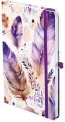 TopTimer Határidőnapló 2026, 018J Női naptár A5 (Heti beoszt. ) LILA TOLL (26N018J-002)