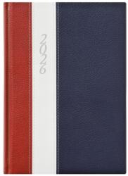 TopTimer Határidőnapló 2026, F021 A5 (Napi beoszt. ) BORDÓ-FEHÉR-KÉK (26T021F-2F4)