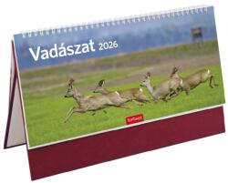  TopTimer T054 VADÁSZAT Álló asztali naptár 2026, BORDÓ (26T543T-002)