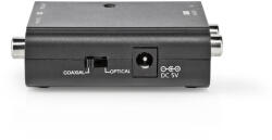 NEDIS ACON2509BK digitális audio konverter, Toslink/RCA bemenet, 2x RCA kimenet, fekete (ACON2509BK)