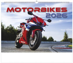  Falinaptár TOPTIMER T092 450x315mm fekvő Motorbikes 2026 (23_09432)