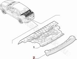 FIAT eredeti Csomagtér felső lemez záróelem Tipo sedan FIAT TIPO 15- (51983058)