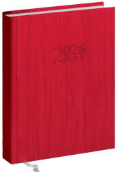 REALSYSTEM Zsebnaptár REALSYSTEM 2 Day B/6 kétnapos álló fehér lapos Piros 2026 (23_0821411)