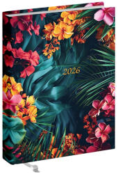 REALSYSTEM Zsebnaptár REALSYSTEM 2 Day B/6 kétnapos álló fehér lapos Tropical 2026 (23_0821406)