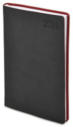 TopTimer Határidőnapló TOPTIMER Madeira M011 B/5 heti fehér lapos fekete-bordó 2026 (23_09672)