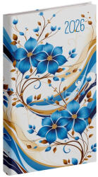 REALSYSTEM Zsebnaptár REALSYSTEM Picture álló fehér lapos Kékvirág 2026 (23_090546)