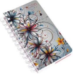 Realsystem Határidőnapló REALSYSTEM SP5 spirál A/6 napi fehér lapos absztrakt 2026 (8721-56) - papir-bolt