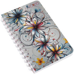 REALSYSTEM Zsebnaptár REALSYSTEM SP3 spirál mini 78x128mm heti fehér lapos absztrakt 2026 (8811-56) - papir-bolt