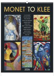 TopTimer Falinaptár TOPTIMER T096 420x560mm álló Monet to Klee 2026 (T9600-13A) - papir-bolt