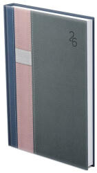 TopTimer Határidőnapló TOPTIMER Vario V012 B/6 heti fehér lapos kék-rózsaszín-szürke 2026 (T012V-045) - papir-bolt