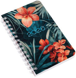 REALSYSTEM Zsebnaptár REALSYSTEM SP3 spirál mini 78x128mm heti fehér lapos tropical 2026 (8811-54) - papir-bolt