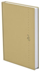 TopTimer Határidőnapló TOPTIMER Linea L021 A/5 napi álló fehér lapos bézs 2026 (T021L-007) - papir-bolt