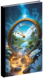 REALSYSTEM Zsebnaptár REALSYSTEM Picture álló fehér lapos Óra 2026 (5811-72) - papir-bolt