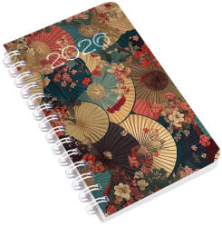 REALSYSTEM Zsebnaptár REALSYSTEM SP3 spirál mini 78x128mm heti fehér lapos Ernyők 2026 (8811-55) - papir-bolt