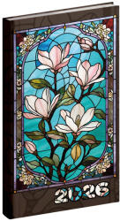 REALSYSTEM Zsebnaptár REALSYSTEM Picture álló fehér lapos Ólomüveg 2026 (5811-73) - papir-bolt