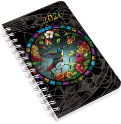 REALSYSTEM Zsebnaptár REALSYSTEM SP3 spirál mini 78x128mm heti fehér lapos Kolibri 2026 (8811-57) - papir-bolt