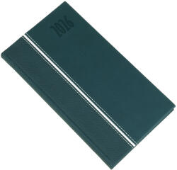 REALSYSTEM Zsebnaptár REALSYSTEM Kensington fekvő fehér lapos zöld 2026 (5711-78) - papir-bolt