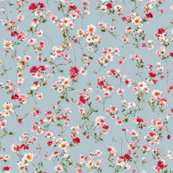 Takoy Prémium pamut NELA mini kék virágok Azia