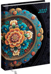 REALSYSTEM Zsebnaptár REALSYSTEM 2 Day B/6 kétnapos álló fehér lapos Mandala 2026 (5441-64) - papir-bolt