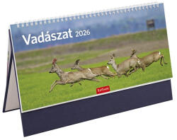 TOPTIMER Asztali naptár képes TOPTIMER T054 álló fehér lapos Vadászat kék 2027 (T543T-004) - papir-bolt