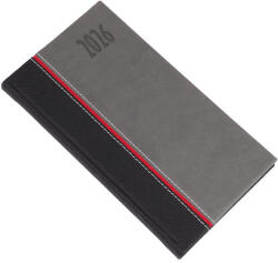 REALSYSTEM Zsebnaptár REALSYSTEM Kensington fekvő fehér lapos szürke 2026 (5711-71) - papir-bolt