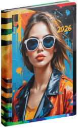 REALSYSTEM Zsebnaptár REALSYSTEM Fiestina B/6 álló fehér lapos Face 2026 (5411-66) - papir-bolt