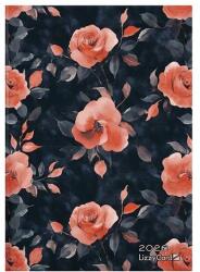 Lizzy Card Határidőnapló LIZZY CARD B/6 heti keménytáblás Night roses 2026 (21777) - fotoland