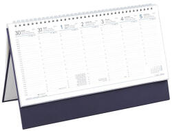 TOPTIMER Asztali naptár kép nélküli TOPTIMER T051 álló fehér lapos kék 2027 (T510T-004) - papir-bolt