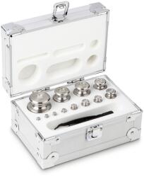 KERN & SOHN súlykészlet precíziós mérlegekhez 1 g - 500 g alumínium dobozban, OIML F2 súlyosztály (334-056)