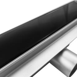 Rigoleinox Rigola dus cu capac Sticla Neagra, integral din inox, lungime 40cm