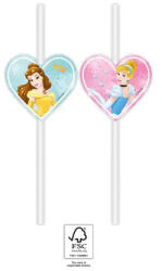 Procos Disney Princess Live your Story, Hercegnők papír szívószál, 4 db-os szett FSC (PNN93947)