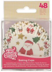 FUNCAKES muffin papír, Mikulás mintás, 48 db