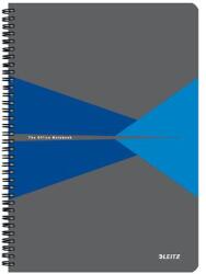 Leitz Spirálfüzet, A4, vonalas, 90 lap, PP borító, LEITZ "Office", szürke-kék (E44960035) - irodasziget