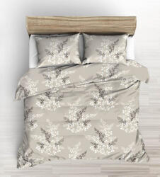  Krepp hosszú 140x220 cm 3 részes ágynemű huzat / bézs - leveles