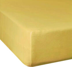  Gumis lepedő pamutvászon alapanyagból 90x200 cm - sárga
