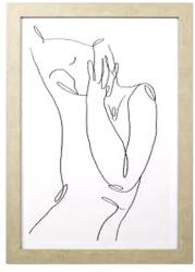  Hatalmas fa keretes vászonkép női képpel 50x70cm