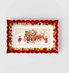 Villeroy and Boch V&B Toy's Fantasy szögletes tortatál 23, 1x35, 6cm, Gyerekek a Télapóval (14-8332-2211)