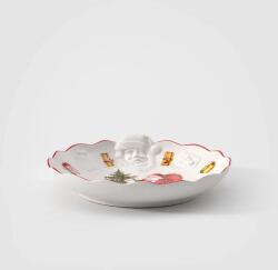 Villeroy and Boch V&B Toy's Fantasy domború süteményes tál 24, 5cm, Télapó kívánságlistával (14-8332-3614)
