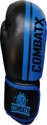  Mănuși de box CombatX - piele sintetică rezistentă, pentru antrenament și sparring 12oz Negru cu albastru (AS-14569-05)