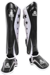  Tibiere CombatX Muay Thai & Kickboxing - protecție tibie + gleznă, PU rezistent, spumă groasă absorbantă, pentru MMA, box, arte marțiale Negru XL (AS-92336-1-04)