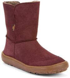 Froddo cizme barefoot de iarnă pentru fete TEX SUEDE Bordeaux G3160250-1 | cizme înalte cu fermoar | cizme impermeabile cu membrană și talpă flexibilă - 29