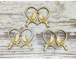 Natúr fa - Puszis galamb kicsi 5, 5cm 3db/csomag - papelito