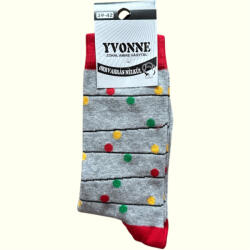 Yvonne vicces zokni - Színes pöttyös csíkos mintával (Yv1011)
