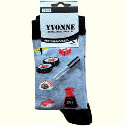 Yvonne vicces zokni - Sushi mintával (Yv1010)