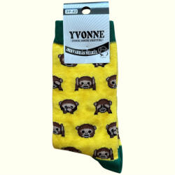 Yvonne vicces zokni - Majmos mintával (Yv1018)