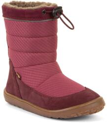 Froddo cizme de iarnă barefoot pentru fete UP TEX SNOW WOOL Bordeaux G3160249-4 | încălțăminte înaltă pentru zăpadă | impermeabile cu membrană și talpă flexibilă - 36