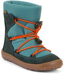 Froddo cizme barefoot de iarnă pentru băieți TEX TRACK WOOL Petroleum G3160251-3 | încălțăminte înaltă slip-on | cizme de zăpadă impermeabile cu membrană și talpă flexibilă - 27